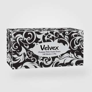 Velvex Premium Black Facial Tissues -140 Sheets