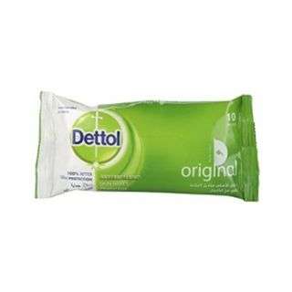 Dettol Anti-Bacterial Original Wipes 10 Pieces 