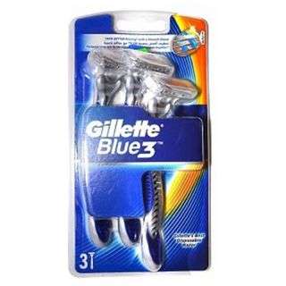 Gillette Blue 3 Disposable Razor 3 Pieces 