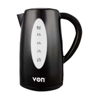 Von VSKL03BNK Cordless Kettle , 3L - Black