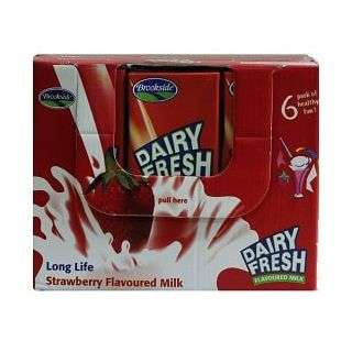 Brookside Dairy Fresh Flavoured Milk Strawberry 250 ml 6 Pieces 