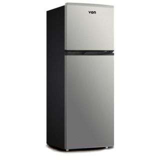 Von VART-19DHS Double Door Fridge 136L - Silver