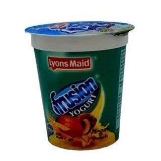 Lyons Maid Frusion Yoghurt Mango & Peach With Real Fruit 150 ml