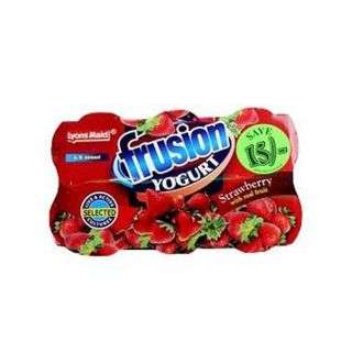 Lyons Maid Frusion Yoghurt Strawberry With Real Fruit 100 ml 6 Pieces