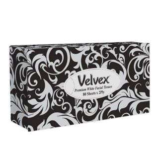 Velvex Premium Black Facial Tissues - 80 Sheets