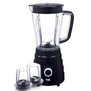 Von HB251ZK/VSBT05BLK 3 in 1 Blender + Mill + Chopper 1.5L, 500W - Black