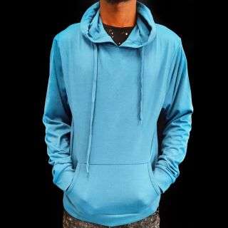 Ori-Unisex Stone Blue Solid Hoody 