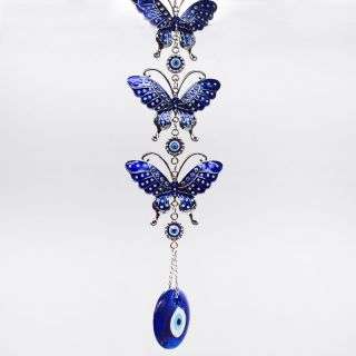 3 Blue Butterflies - Evil Eye