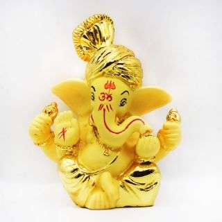 Lord Ganesha-Cream gold