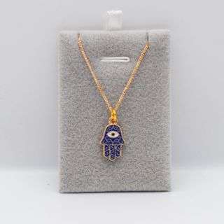 Hand shaped Evil Eye Necklaces - Gold