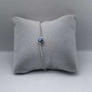 Evil Eye Bracelet With Silver Chain