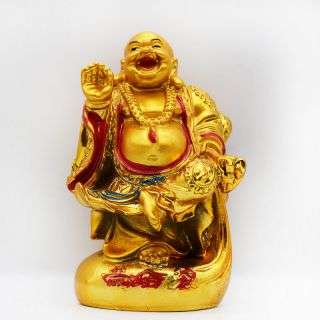 Laughing Buddha - Red Gold
