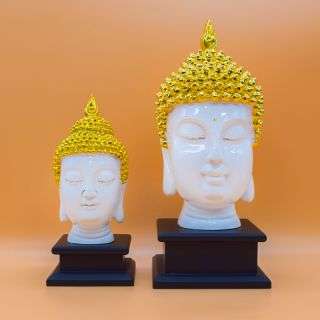 White Head Gold Buddha