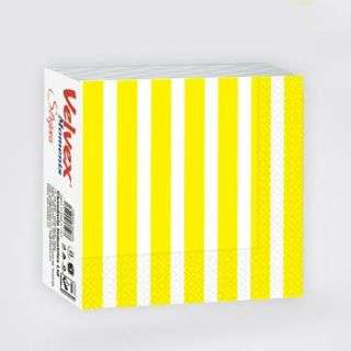 Velvex Moment Stripes Yellow Serviettes/Napkins - 50 Sheets