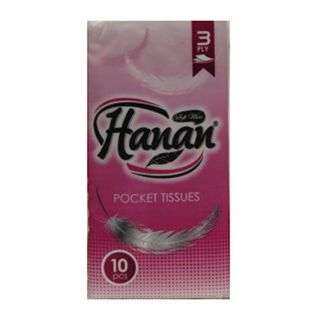 Hanan Pocket Tissues 3 Ply 10 Sheets 