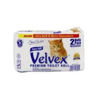 Velvex Toilet Tissue 2 Ply 2 Rolls 