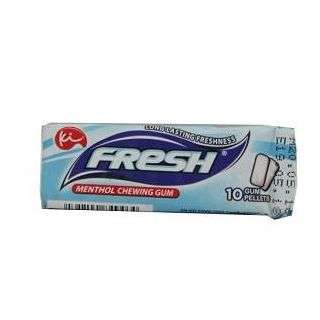 Fresh Chewing Gum Menthol 10 Pieces 