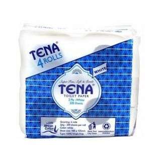 Tena Toilet Tissue 2 Ply 4 Rolls 