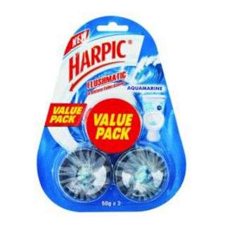 Harpic Toilet Block Aquamarine 50 g 3 Pieces 