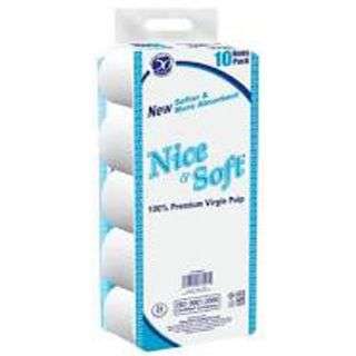 Nice & Soft White Tissue 2 Ply 10 Pieces Unwrapped