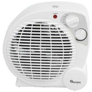 WHITE FAN HEATER, 3 HEAT SETTINGS- RM/475