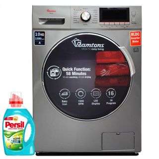 FRONT LOAD FULLY AUTOMATIC 10KG WASHER, 6KG DRYER, SILVER