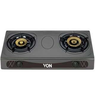 Von VCT2BWGT Table Top 2 Brass Burner - Black