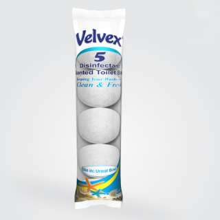 Velvex Disinfectant Scented White Toilet Balls -5 Balls