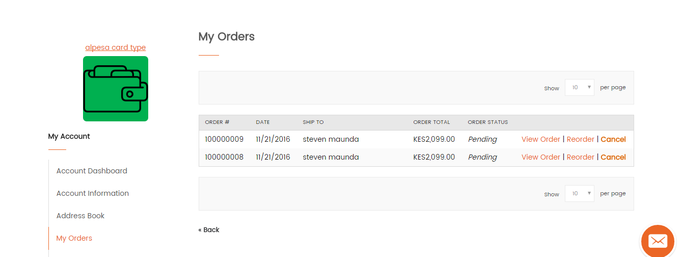 alladin order details